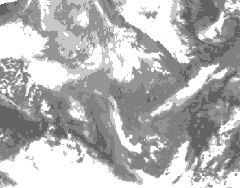 GDPS total cloud 006 hour forecast chart for Canada based on 2025/12/11 0000Z data