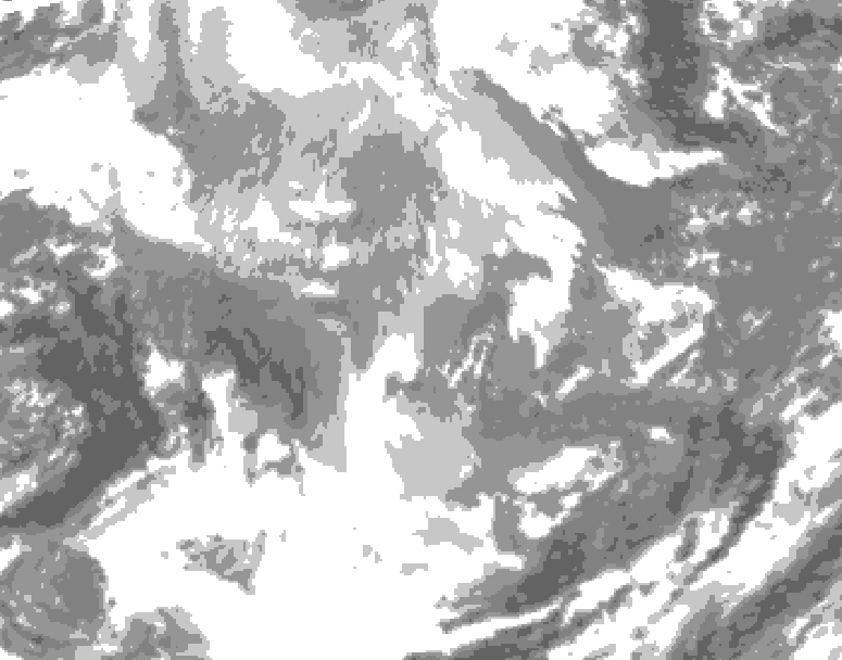 GDPS total cloud 078 hour forecast chart for Canada based on 2025/12/11 0000Z data