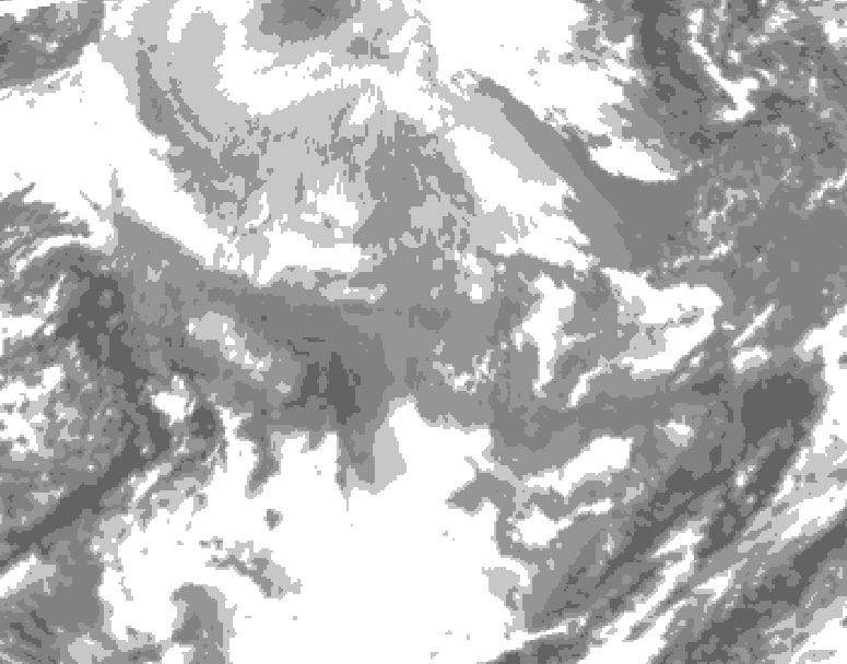 GDPS total cloud 084 hour forecast chart for Canada based on 2025/12/11 0000Z data