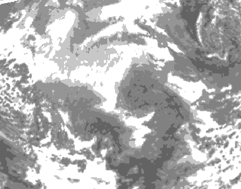 GDPS total cloud 162 hour forecast chart for Canada based on 2025/12/11 0000Z data
