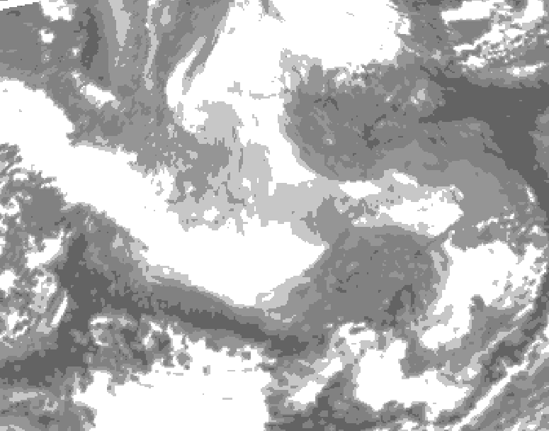 GDPS total cloud 222 hour forecast chart for Canada based on 2025/12/11 1200Z data