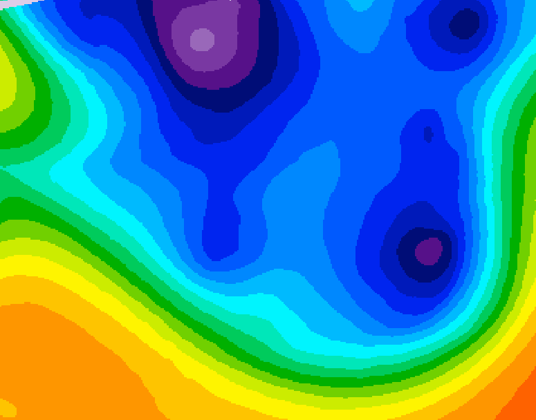GDPS 500 millibar geopotential height 006 hour forecast chart for Canada based on 2025/12/12 0000Z data