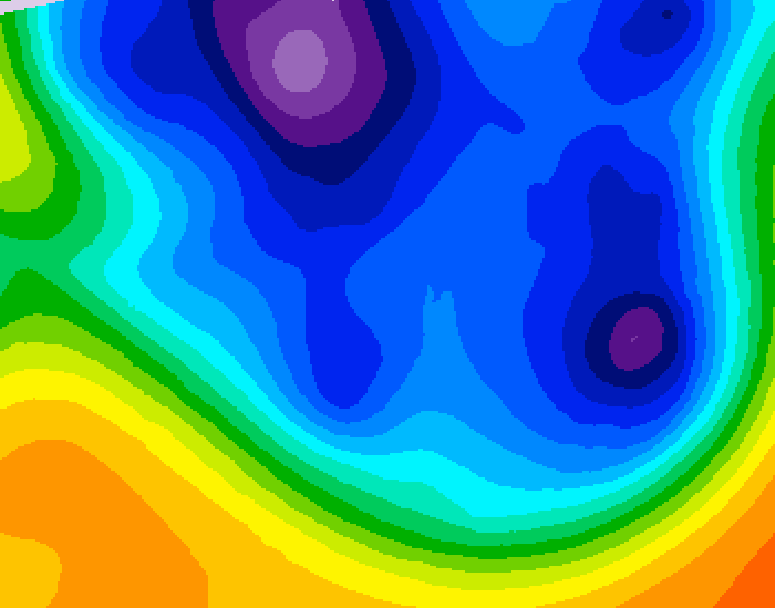 GDPS 500 millibar geopotential height 012 hour forecast chart for Canada based on 2025/12/12 0000Z data