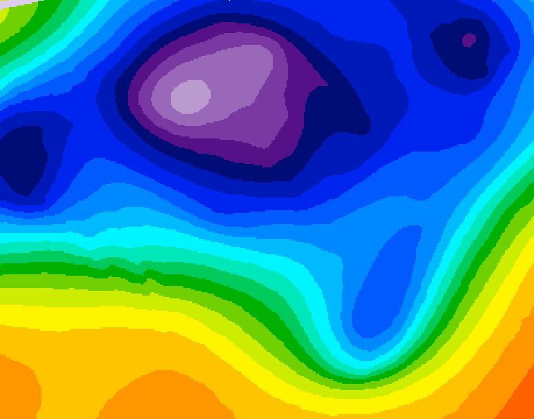 GDPS 500 millibar geopotential height 066 hour forecast chart for Canada based on 2025/12/12 0000Z data