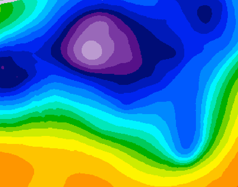 GDPS 500 millibar geopotential height 078 hour forecast chart for Canada based on 2025/12/12 0000Z data