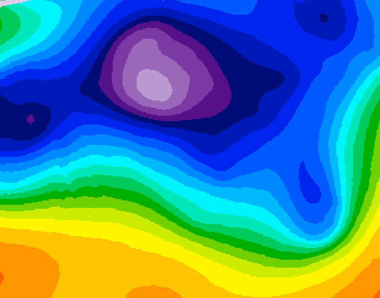 GDPS 500 millibar geopotential height 084 hour forecast chart for Canada based on 2025/12/12 0000Z data