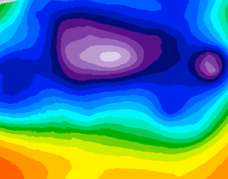 GDPS 500 millibar geopotential height 108 hour forecast chart for Canada based on 2025/12/12 0000Z data