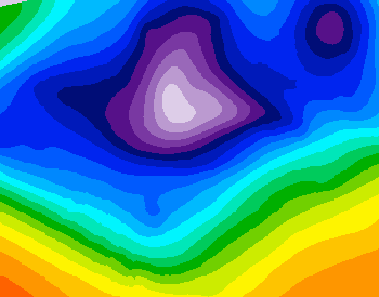 GDPS 500 millibar geopotential height 144 hour forecast chart for Canada based on 2025/12/12 0000Z data