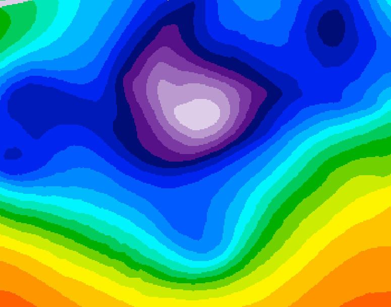 GDPS 500 millibar geopotential height 156 hour forecast chart for Canada based on 2025/12/12 0000Z data