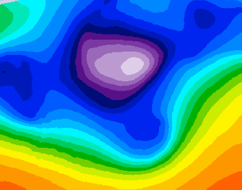 GDPS 500 millibar geopotential height 168 hour forecast chart for Canada based on 2025/12/12 0000Z data