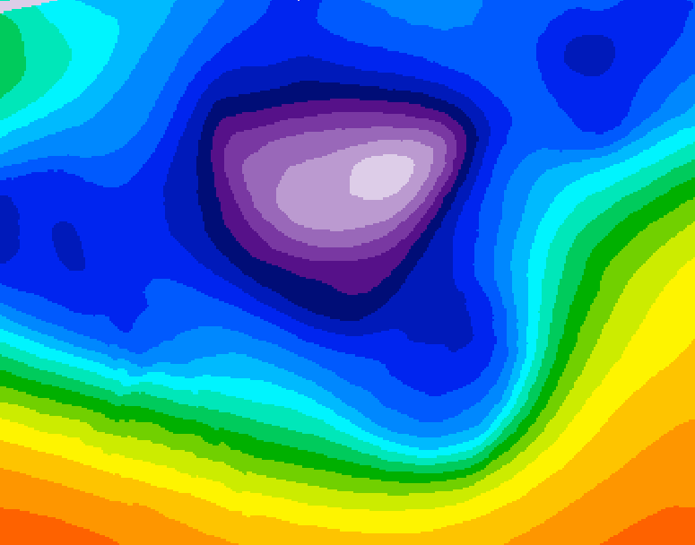 GDPS 500 millibar geopotential height 174 hour forecast chart for Canada based on 2025/12/12 0000Z data