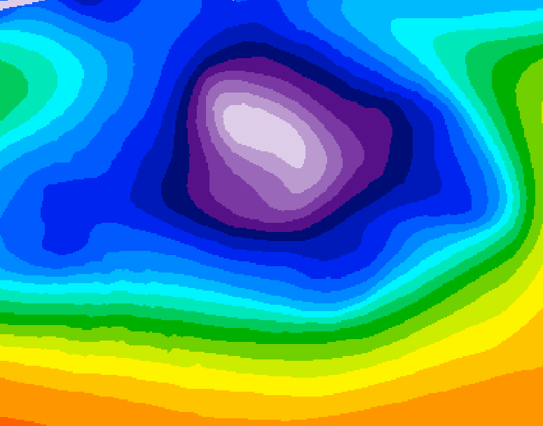 GDPS 500 millibar geopotential height 210 hour forecast chart for Canada based on 2025/12/12 0000Z data