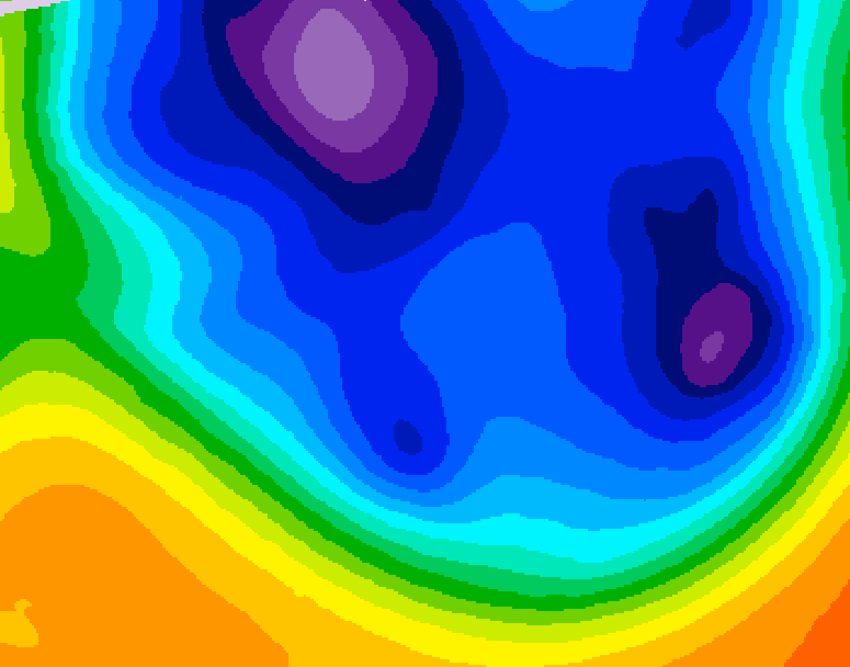 GDPS 500 millibar geopotential height 006 hour forecast chart for Canada based on 2025/12/12 1200Z data