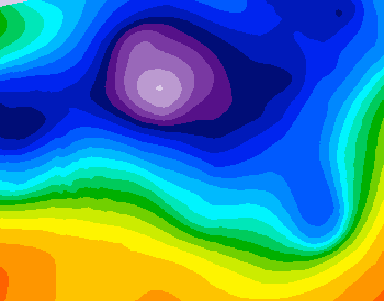 GDPS 500 millibar geopotential height 072 hour forecast chart for Canada based on 2025/12/12 1200Z data