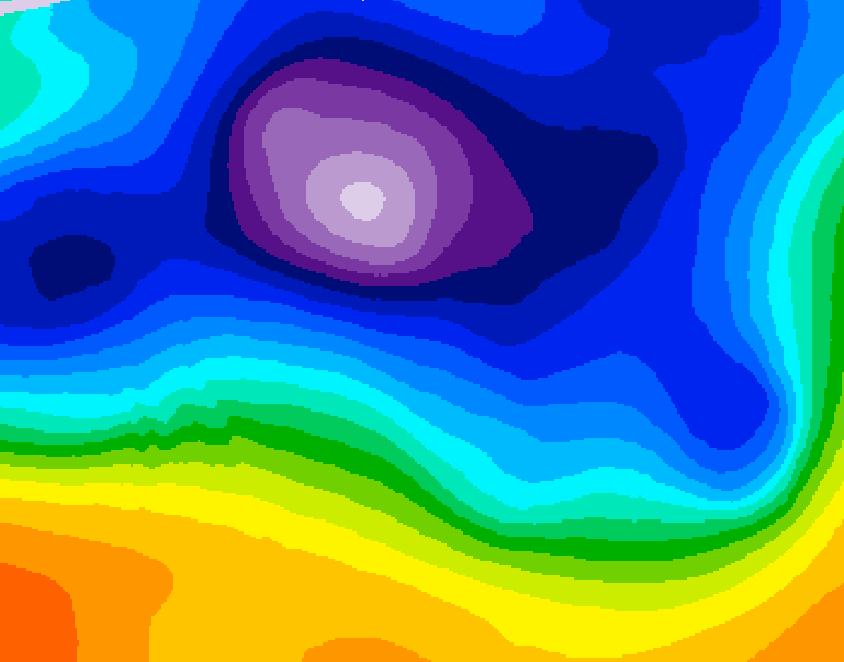 GDPS 500 millibar geopotential height 078 hour forecast chart for Canada based on 2025/12/12 1200Z data