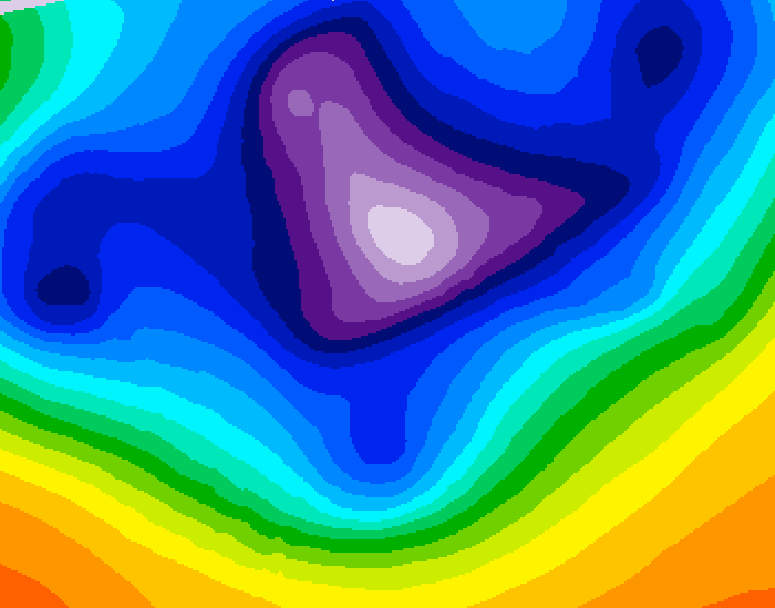 GDPS 500 millibar geopotential height 144 hour forecast chart for Canada based on 2025/12/12 1200Z data