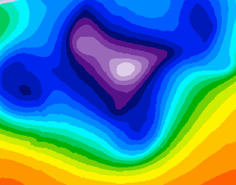 GDPS 500 millibar geopotential height 156 hour forecast chart for Canada based on 2025/12/12 1200Z data