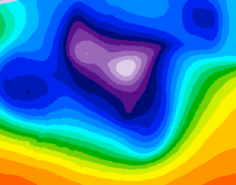 GDPS 500 millibar geopotential height 162 hour forecast chart for Canada based on 2025/12/12 1200Z data