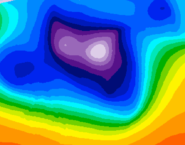 GDPS 500 millibar geopotential height 168 hour forecast chart for Canada based on 2025/12/12 1200Z data