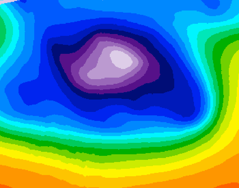 GDPS 500 millibar geopotential height 186 hour forecast chart for Canada based on 2025/12/12 1200Z data