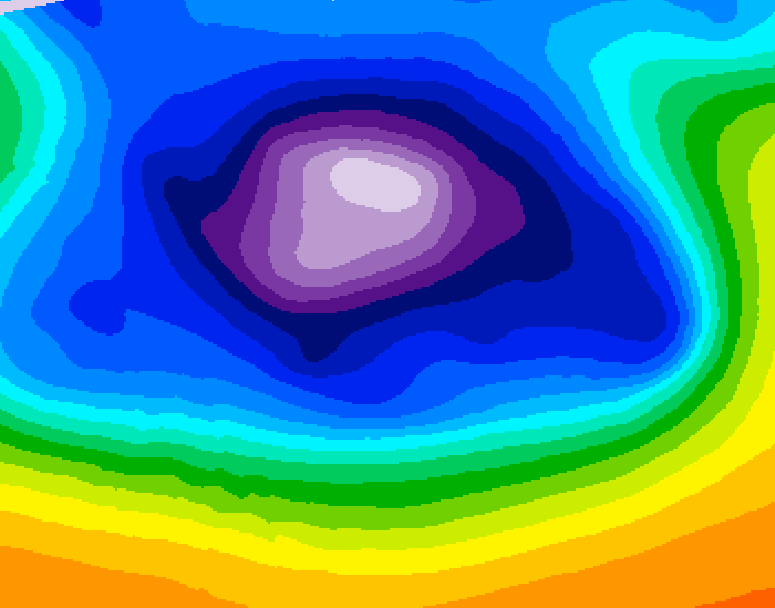 GDPS 500 millibar geopotential height 192 hour forecast chart for Canada based on 2025/12/12 1200Z data