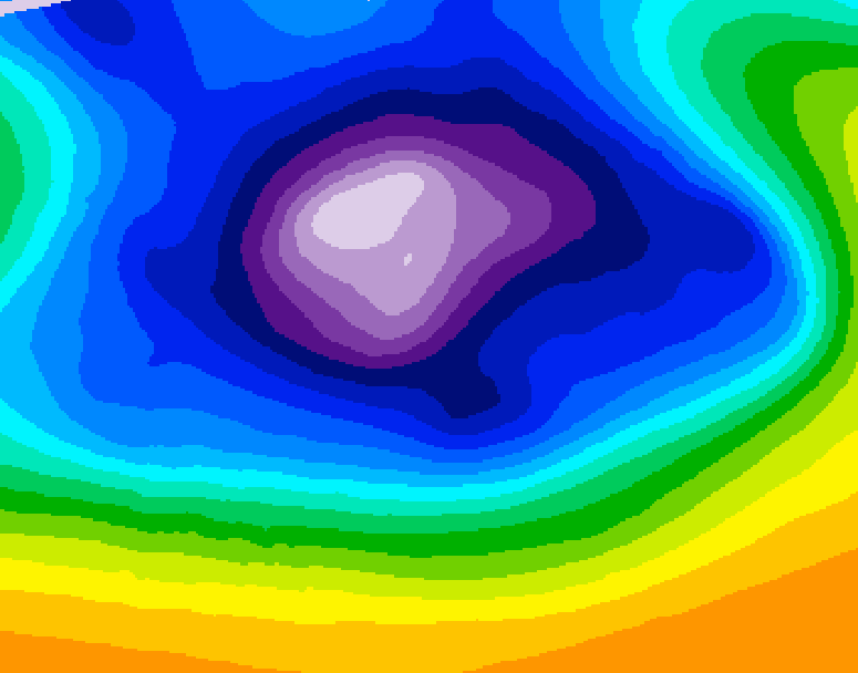GDPS 500 millibar geopotential height 204 hour forecast chart for Canada based on 2025/12/12 1200Z data