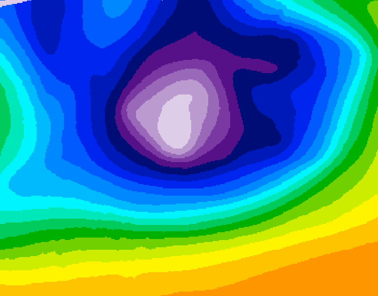 GDPS 500 millibar geopotential height 228 hour forecast chart for Canada based on 2025/12/12 1200Z data