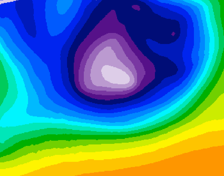 GDPS 500 millibar geopotential height 240 hour forecast chart for Canada based on 2025/12/12 1200Z data