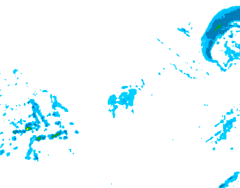 GDPS precipitation 114 hour forecast chart for Canada based on 2025/12/12 0000Z data