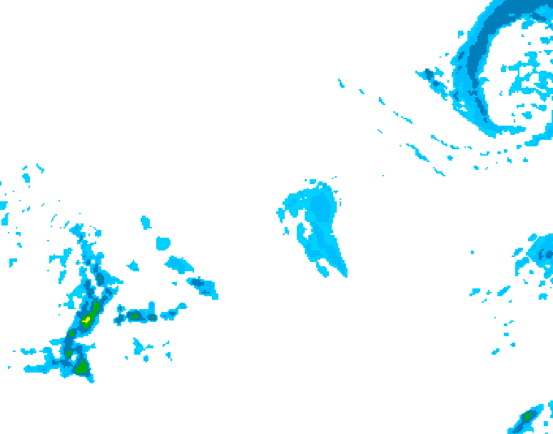 GDPS precipitation 120 hour forecast chart for Canada based on 2025/12/12 0000Z data