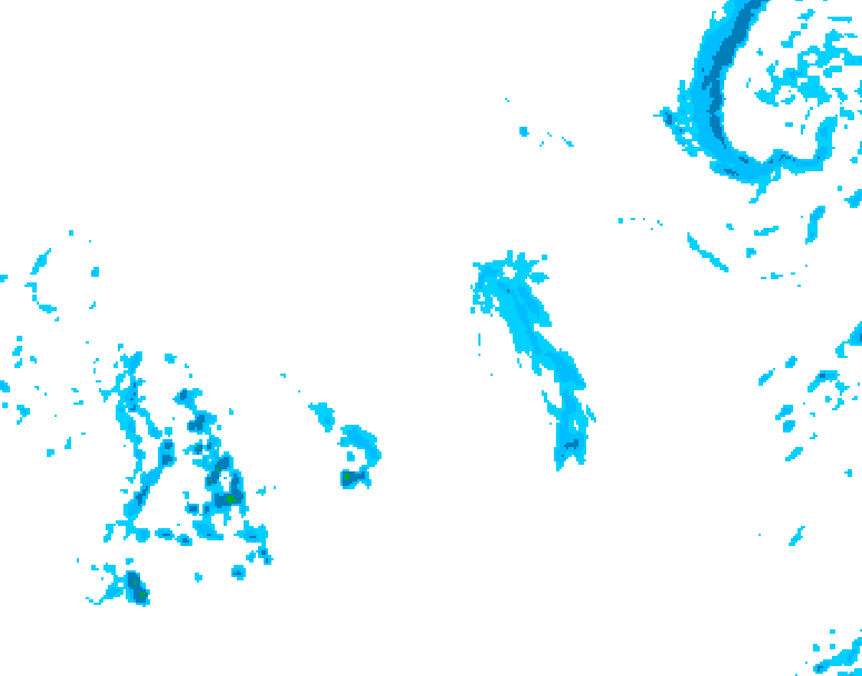 GDPS precipitation 126 hour forecast chart for Canada based on 2025/12/12 0000Z data