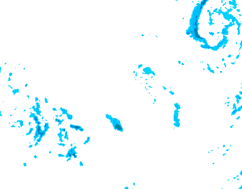 GDPS precipitation 132 hour forecast chart for Canada based on 2025/12/12 0000Z data