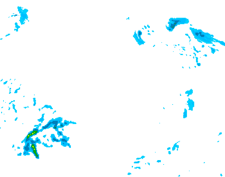 GDPS precipitation 222 hour forecast chart for Canada based on 2025/12/12 0000Z data