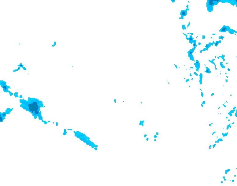 GDPS precipitation 018 hour forecast chart for Canada based on 2025/12/12 1200Z data