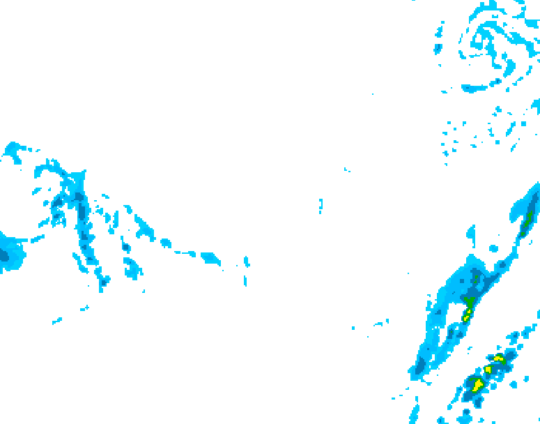 GDPS precipitation 054 hour forecast chart for Canada based on 2025/12/12 1200Z data