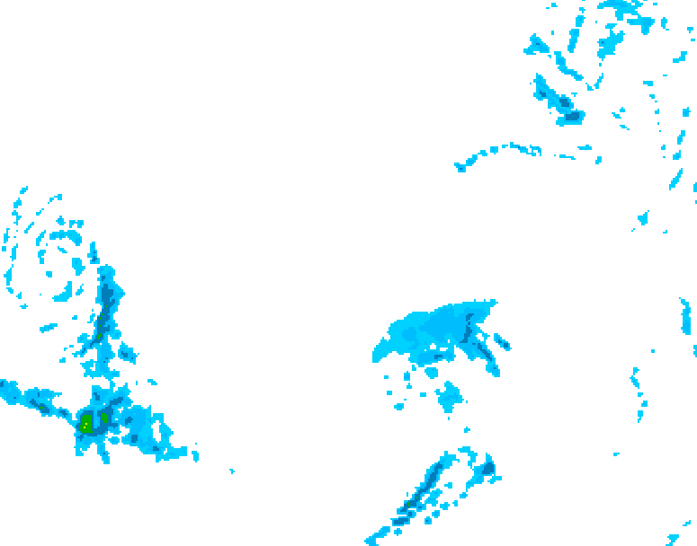 GDPS precipitation 150 hour forecast chart for Canada based on 2025/12/12 1200Z data