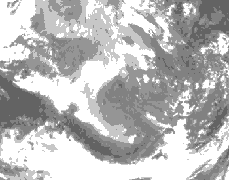 GDPS total cloud 030 hour forecast chart for Canada based on 2025/12/12 0000Z data