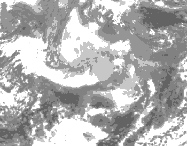 GDPS total cloud 228 hour forecast chart for Canada based on 2025/12/12 0000Z data
