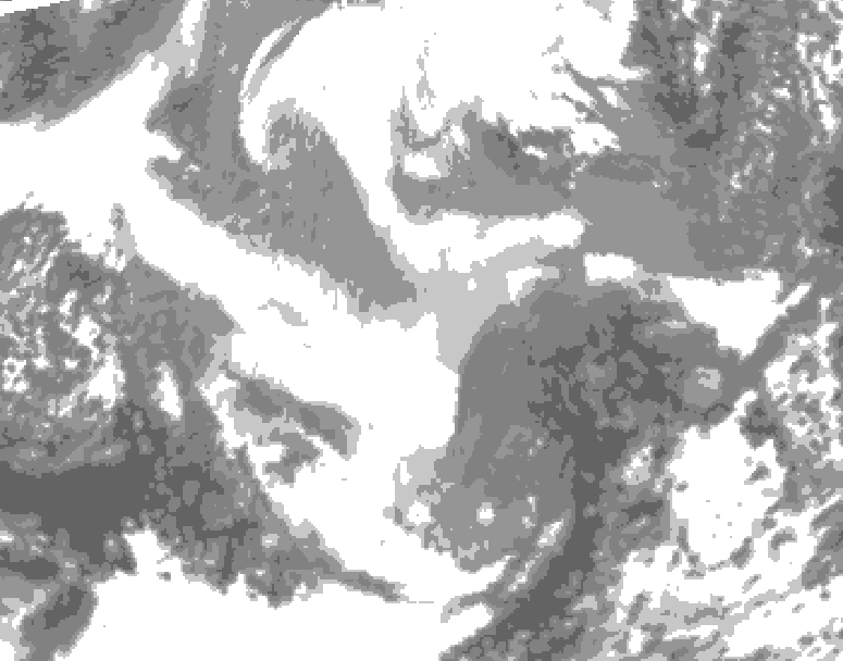 GDPS total cloud 156 hour forecast chart for Canada based on 2025/12/12 1200Z data