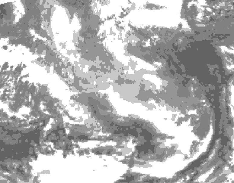GDPS total cloud 186 hour forecast chart for Canada based on 2025/12/12 1200Z data