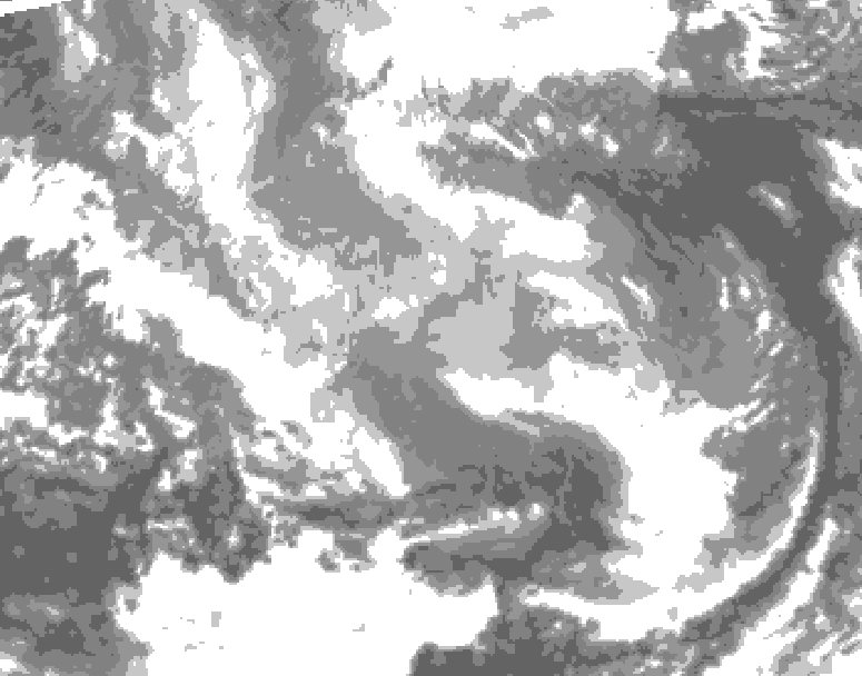 GDPS total cloud 192 hour forecast chart for Canada based on 2025/12/12 1200Z data