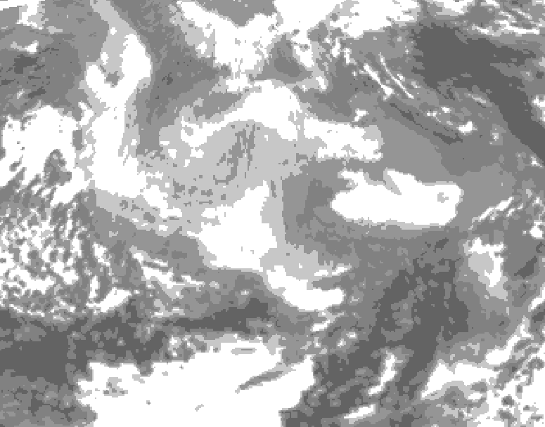 GDPS total cloud 210 hour forecast chart for Canada based on 2025/12/12 1200Z data