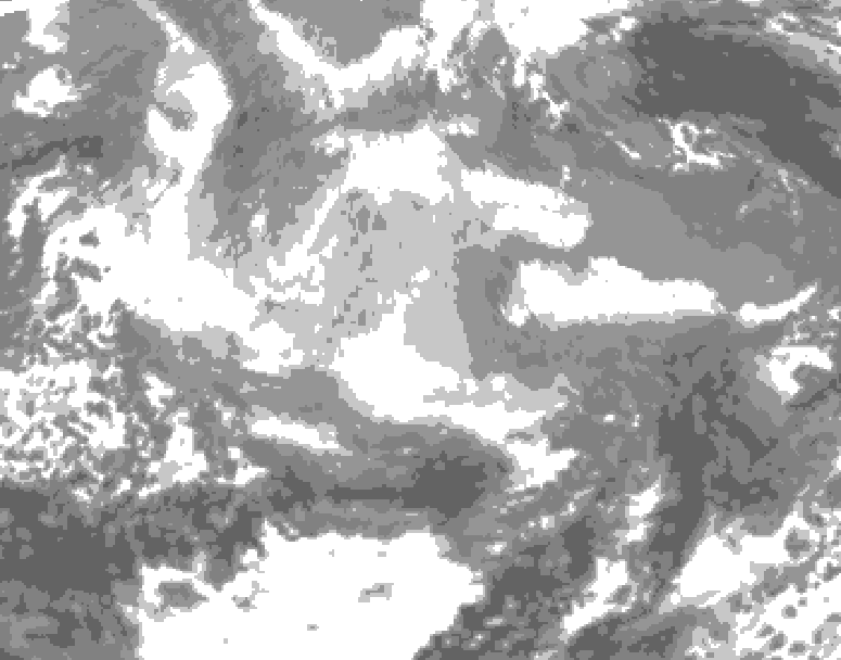 GDPS total cloud 216 hour forecast chart for Canada based on 2025/12/12 1200Z data