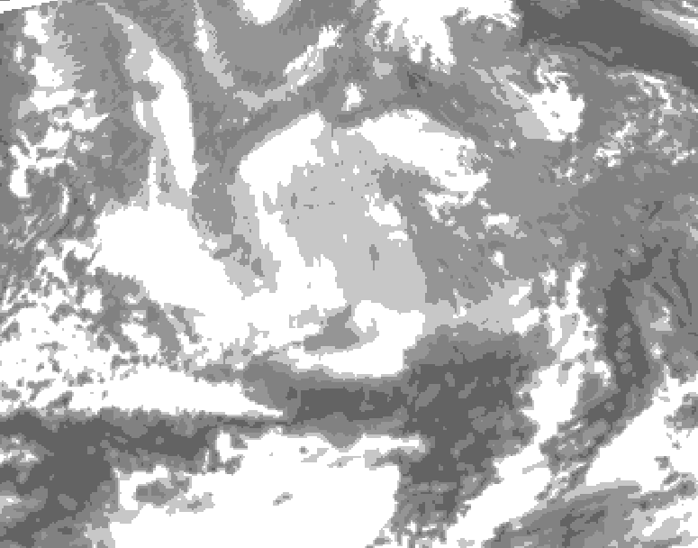 GDPS total cloud 228 hour forecast chart for Canada based on 2025/12/12 1200Z data