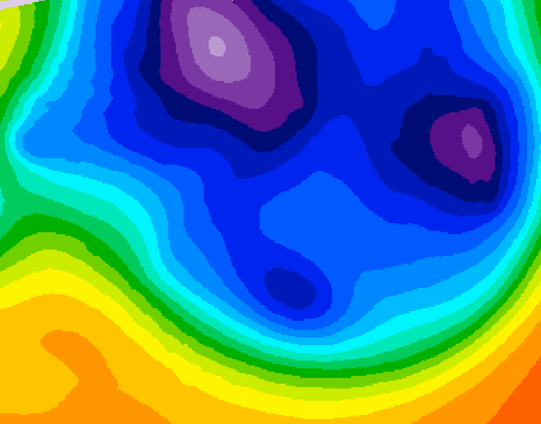 GDPS 500 millibar geopotential height 006 hour forecast chart for Canada based on 2025/12/13 0000Z data