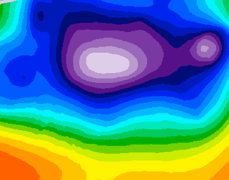 GDPS 500 millibar geopotential height 090 hour forecast chart for Canada based on 2025/12/13 0000Z data