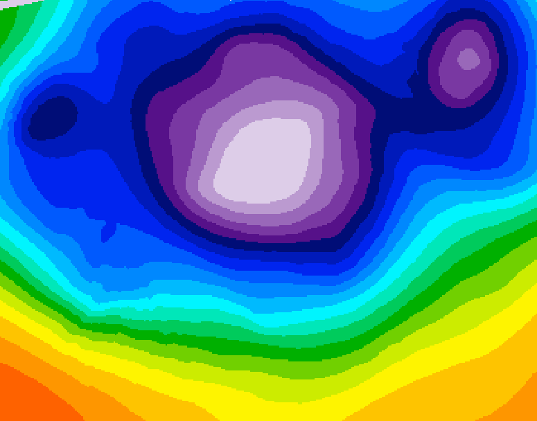 GDPS 500 millibar geopotential height 108 hour forecast chart for Canada based on 2025/12/13 0000Z data