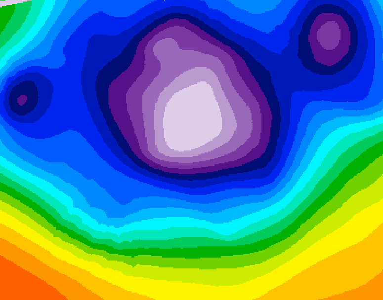 GDPS 500 millibar geopotential height 114 hour forecast chart for Canada based on 2025/12/13 0000Z data
