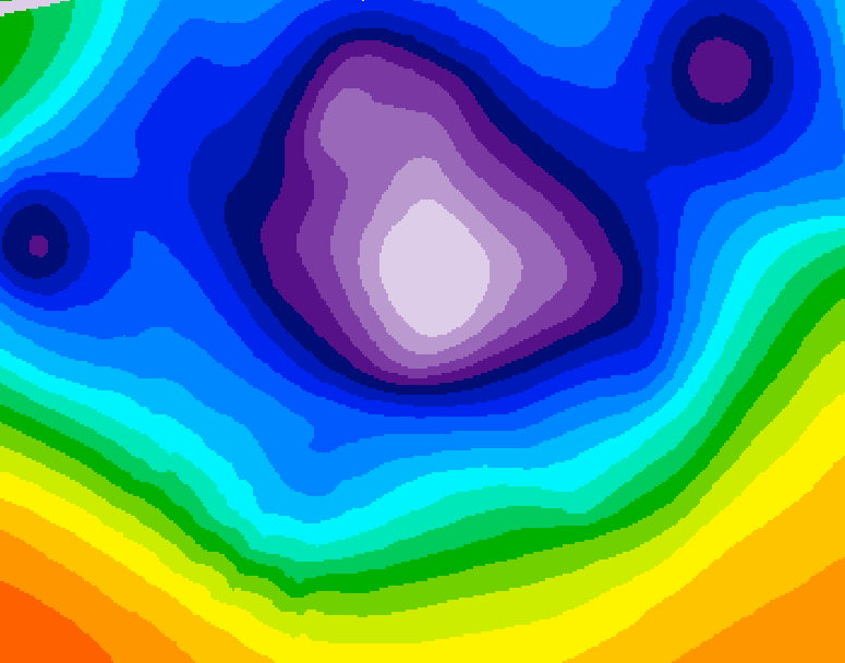 GDPS 500 millibar geopotential height 120 hour forecast chart for Canada based on 2025/12/13 0000Z data