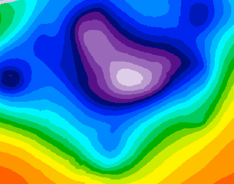 GDPS 500 millibar geopotential height 132 hour forecast chart for Canada based on 2025/12/13 0000Z data